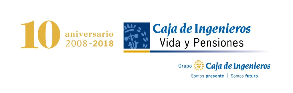logo 10º aniversario Caja Ingenieros Vida y Pensiones